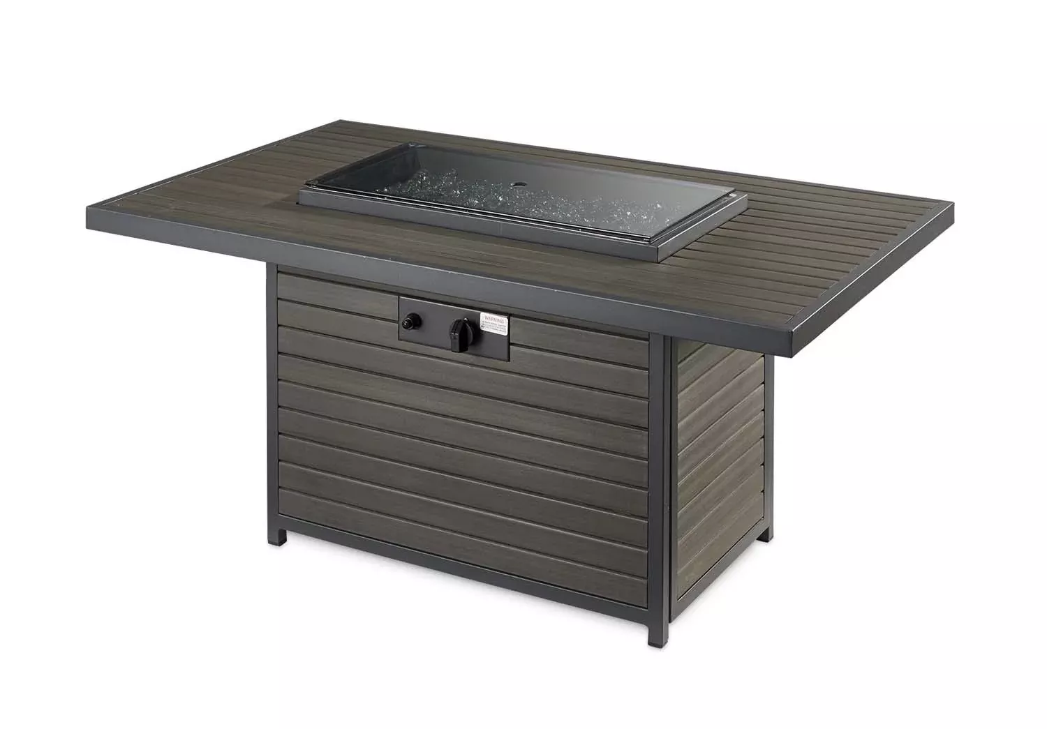 Outdoor GreatRoom: Brooks Rectangular Gas Fire Pit Table