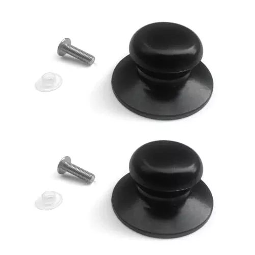 Owfvlazi Pot Lid Knob, Black Universal Kitchen Cookware Pot Lid Replacement Knobs, (2 pack, NO1)