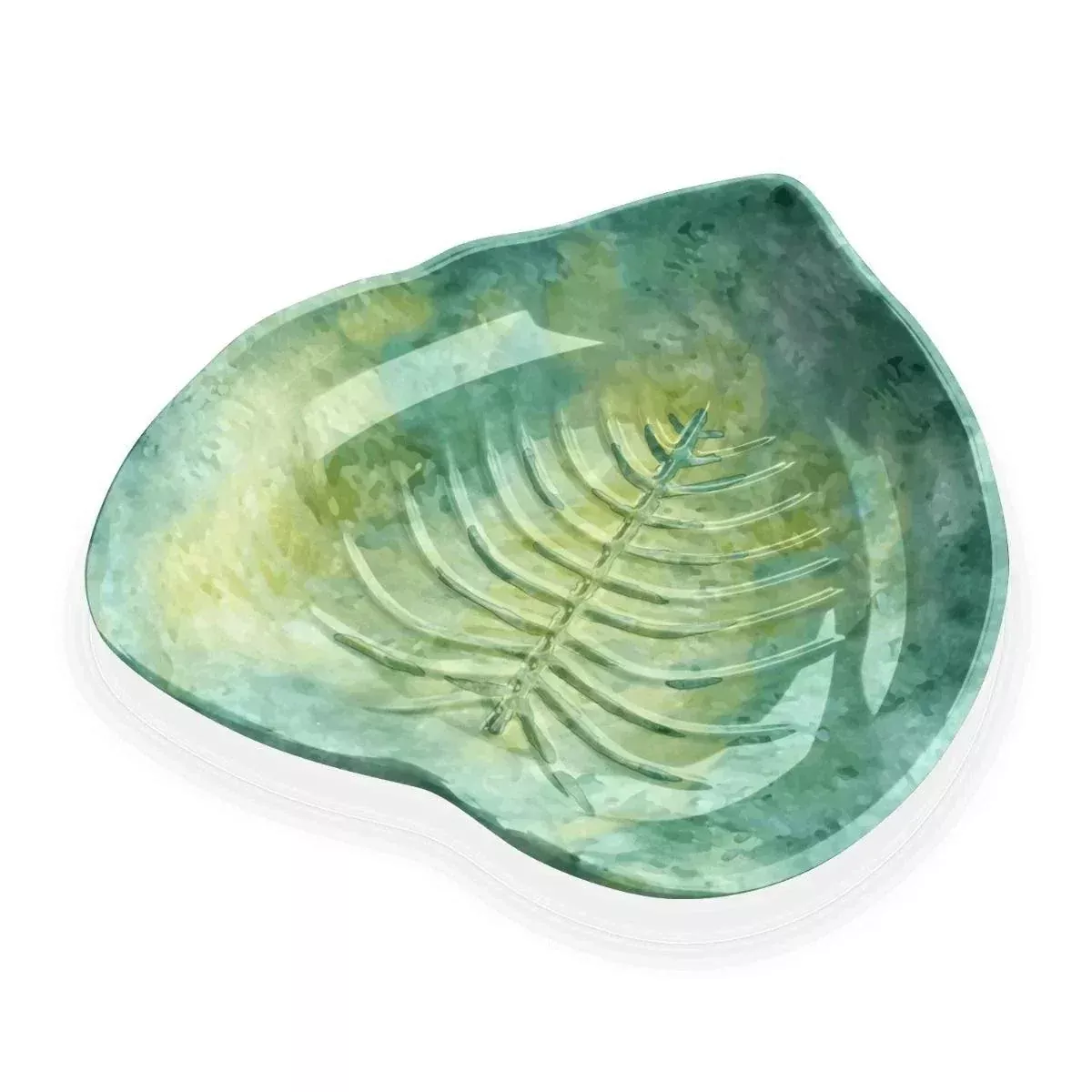 Palermo Tropical 5.7″ Low Bowl in Green Bamboo – Single