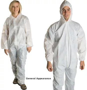PE Coated Polypropylene Coveralls with Elastic Wrists and Ankles (25 per case) ~ Size 2X