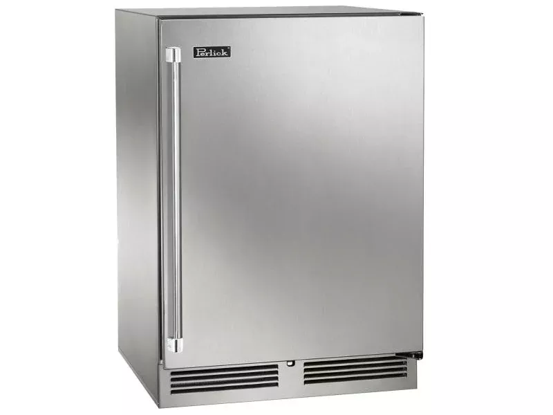 Perlick 18 InchOutdoor Marine Grade Beverage Center with Solid, Glass, Panel Ready Door and Lock