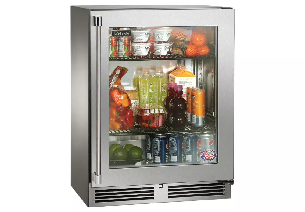 Perlick 24 Inch Signature Series Shallow Depth Indoor Refrigerator With Lock
