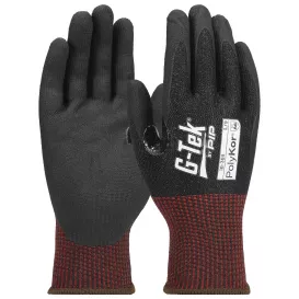 PIP 16-369 G-Tek PolyKor Seamless Knit Blended Gloves - Nitrile Coated Grip