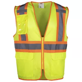 PIP 302-V210 Type R Class 2 Two-Tone Mesh Safety Vest – Yellow/Lime