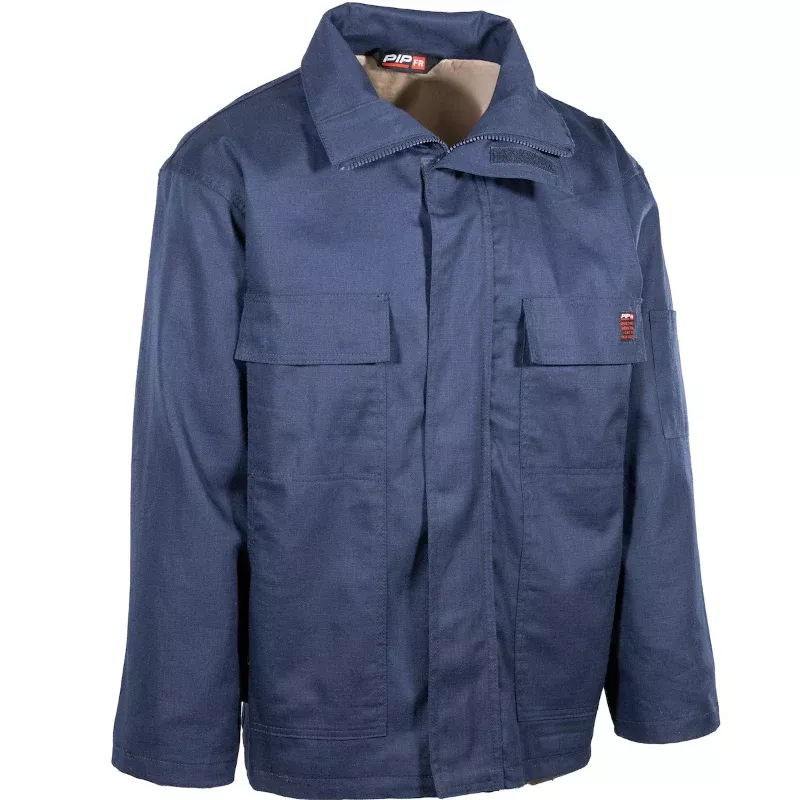 PIP 4-in-1 Flame Resistant Ripstop Jacket with Zip-Out Liner – Navy- 385-FRFC