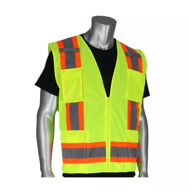 PIP Class 2 Hi Vis Two-Tone 11 Pocket Surveyors Vest 302-0500