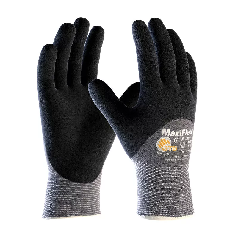 PIP MaxiFlex Ultimate Grip Safety Gloves – ANSI Cut Level 1 – Nitrile Coated – 34-875