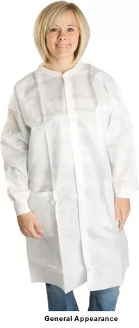Polypropylene Lab Coats 1.25 oz No Pocket (30 per case) All Sizes