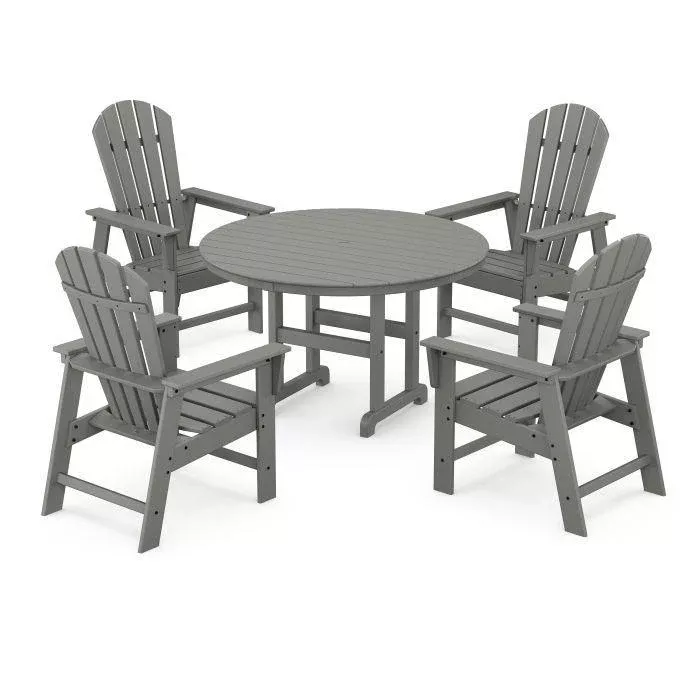 Polywood: South Beach 5-Piece Round Farmhouse Dining Set