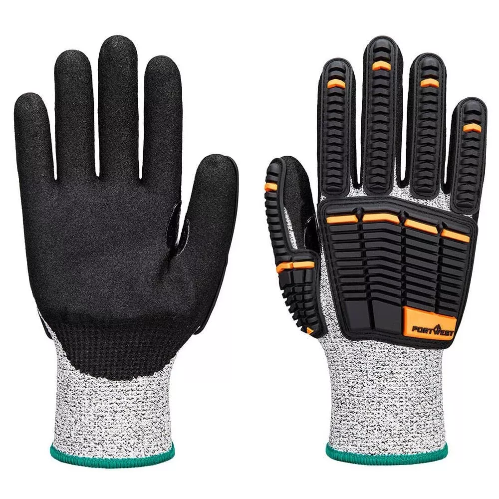 Portwest A718 A3 Cut Nitrile Foam Coated Impact Gloves with Thumb Crotch