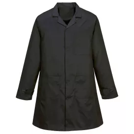 Portwest AS10 Anti-Static ESD Coat – Black