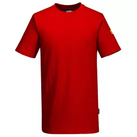 Portwest AS20 Anti-Static ESD T-Shirt S/S – Deep Red
