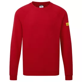 Portwest AS24 Anti-Static ESD Sweatshirt – Deep Red