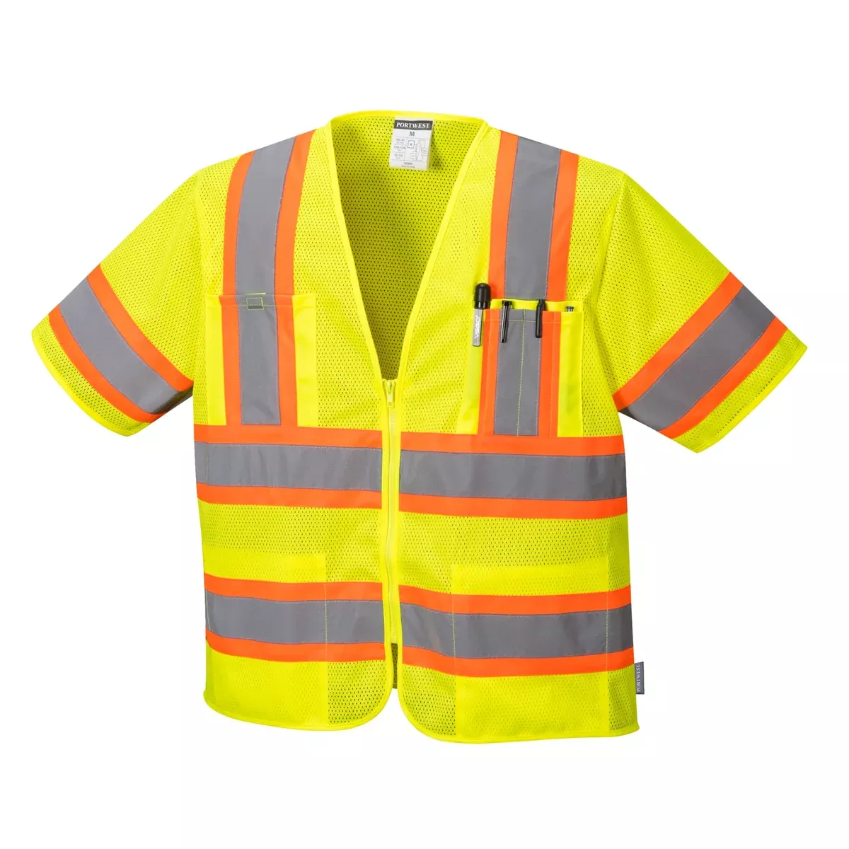 PORTWEST Augusta High Visibility Sleeved Safety Vest - ANSI Class 3 - US383