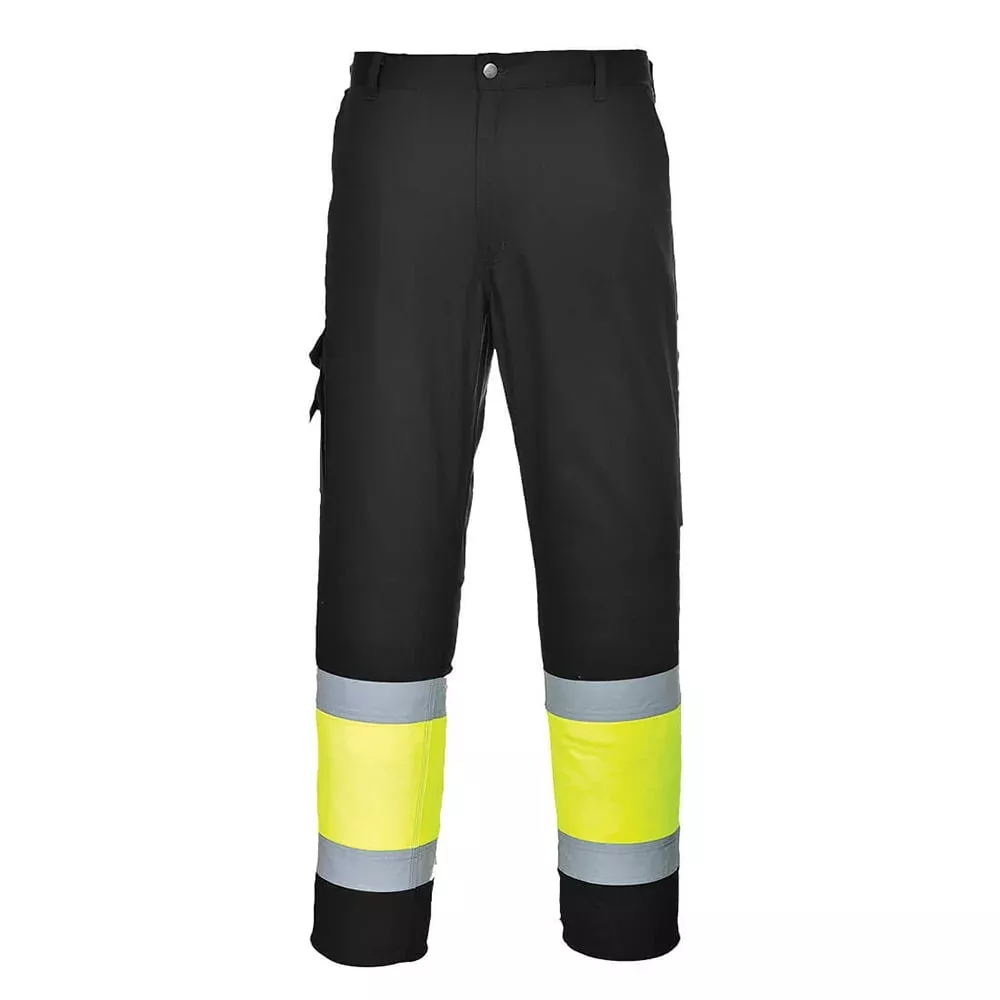 Portwest E049 Two-Tone Hi Vis Combat Pants with Patch Pockets