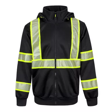 PortWest Enhanced Visibility Black Iona Hoodie F143