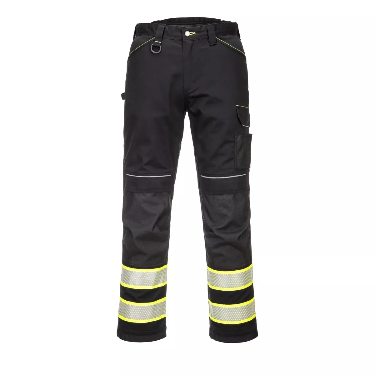 PORTWEST Enhanced Visibility Professional Work Pants – Black – F142