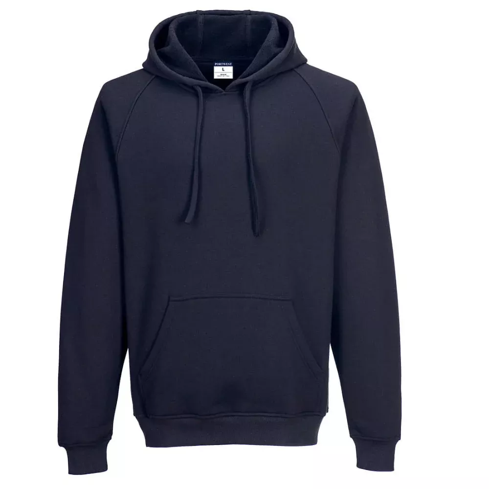 PORTWEST Flame Resistant FR Heavyweight Hooded Sweatshirt – Navy – FR708