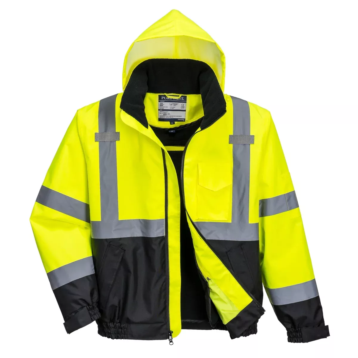 PORTWEST Hi Vis 2 In 1 Waterproof Winter Bomber Jacket - ANSI Class 3 - US364