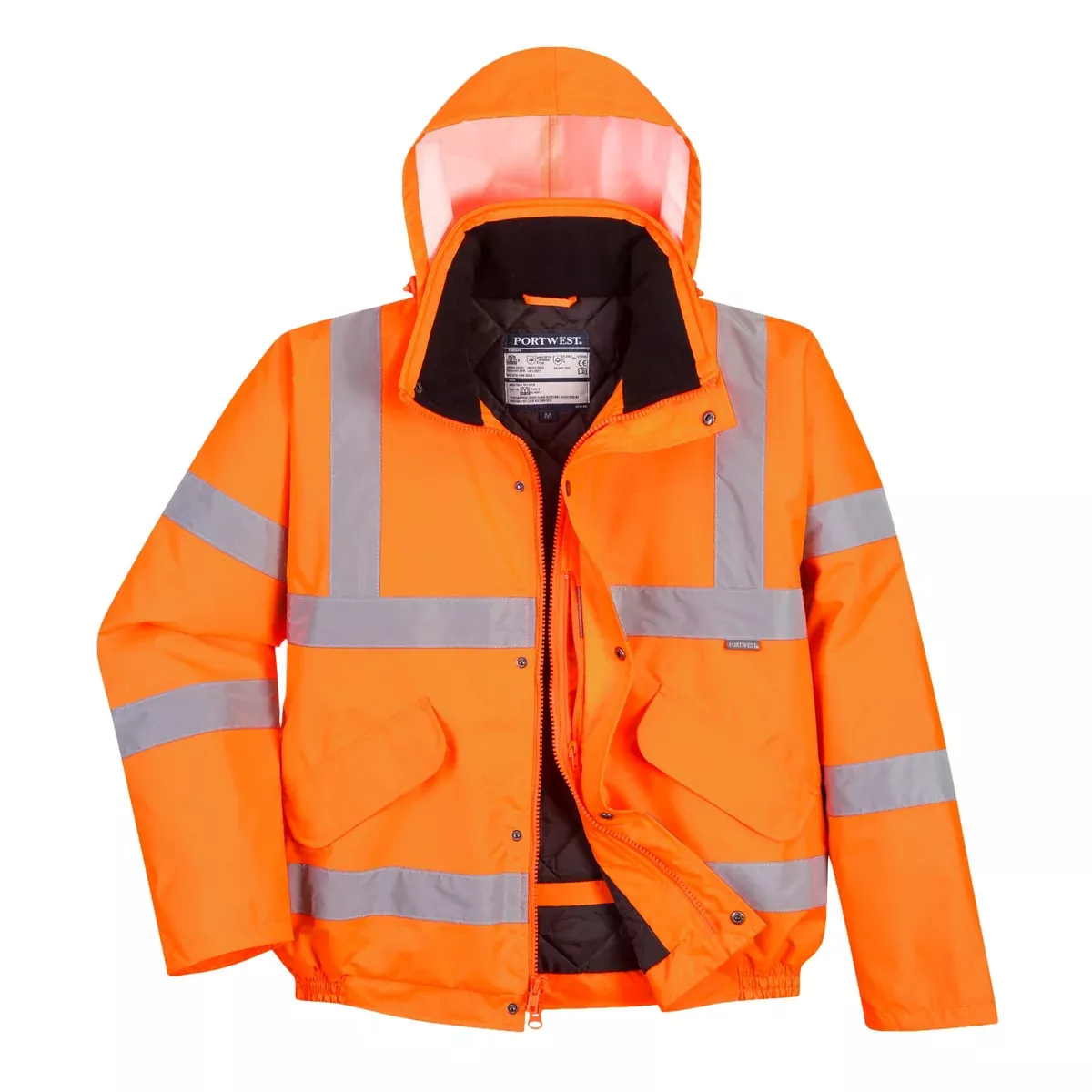 PORTWEST Hi Vis Waterproof Winter Bomber Jacket - ANSI Class 3 - URT32