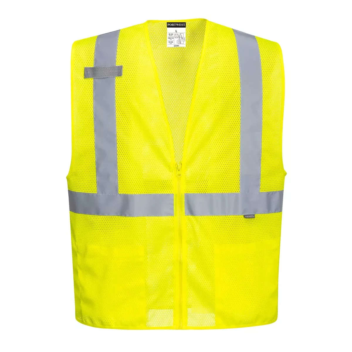 PORTWEST High Visibility Mesh Zip Up Safety Vest – ANSI Class 2 – UC493