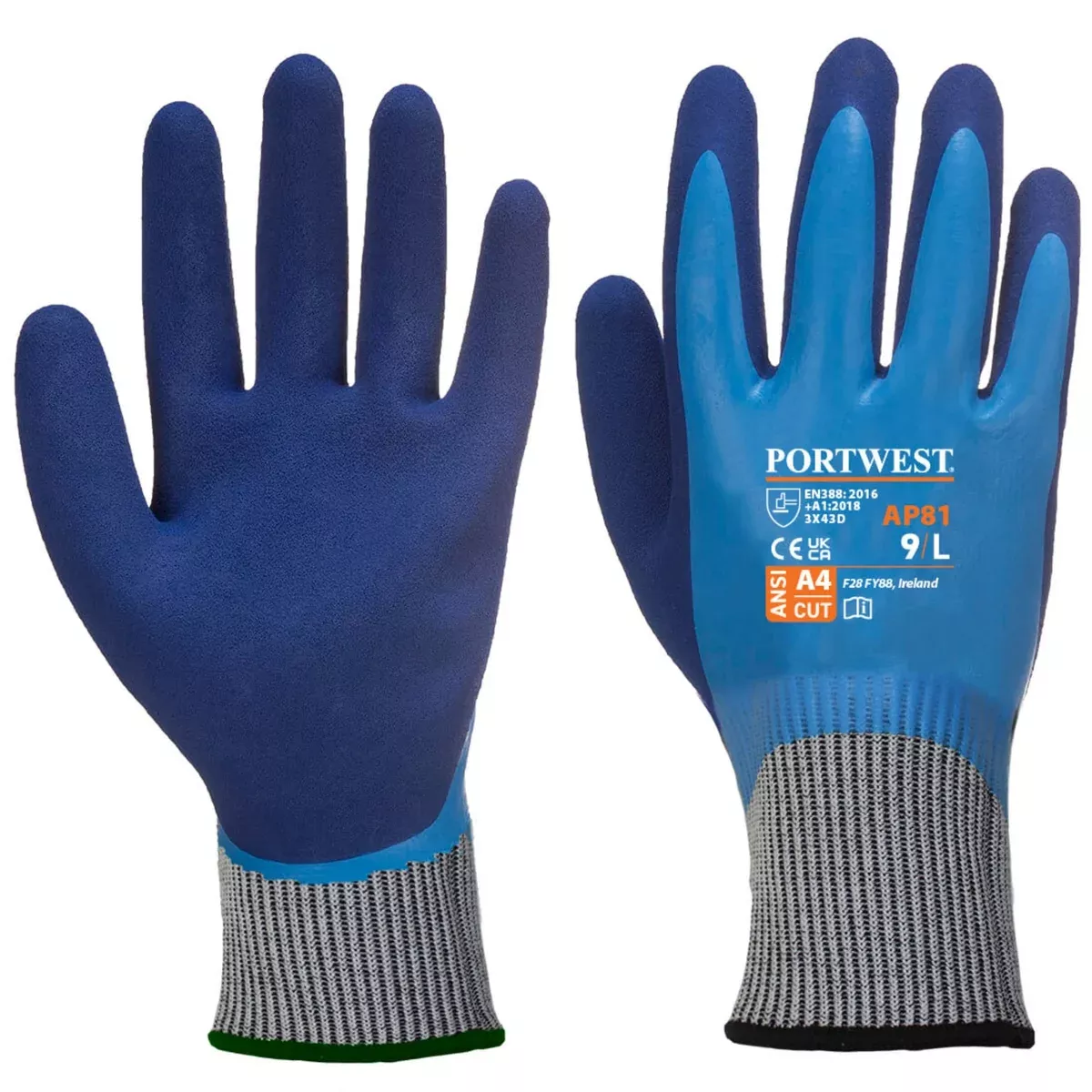 PORTWEST Liquid Pro HR Cut Gloves – ANSI Cut Level A4 – AP81