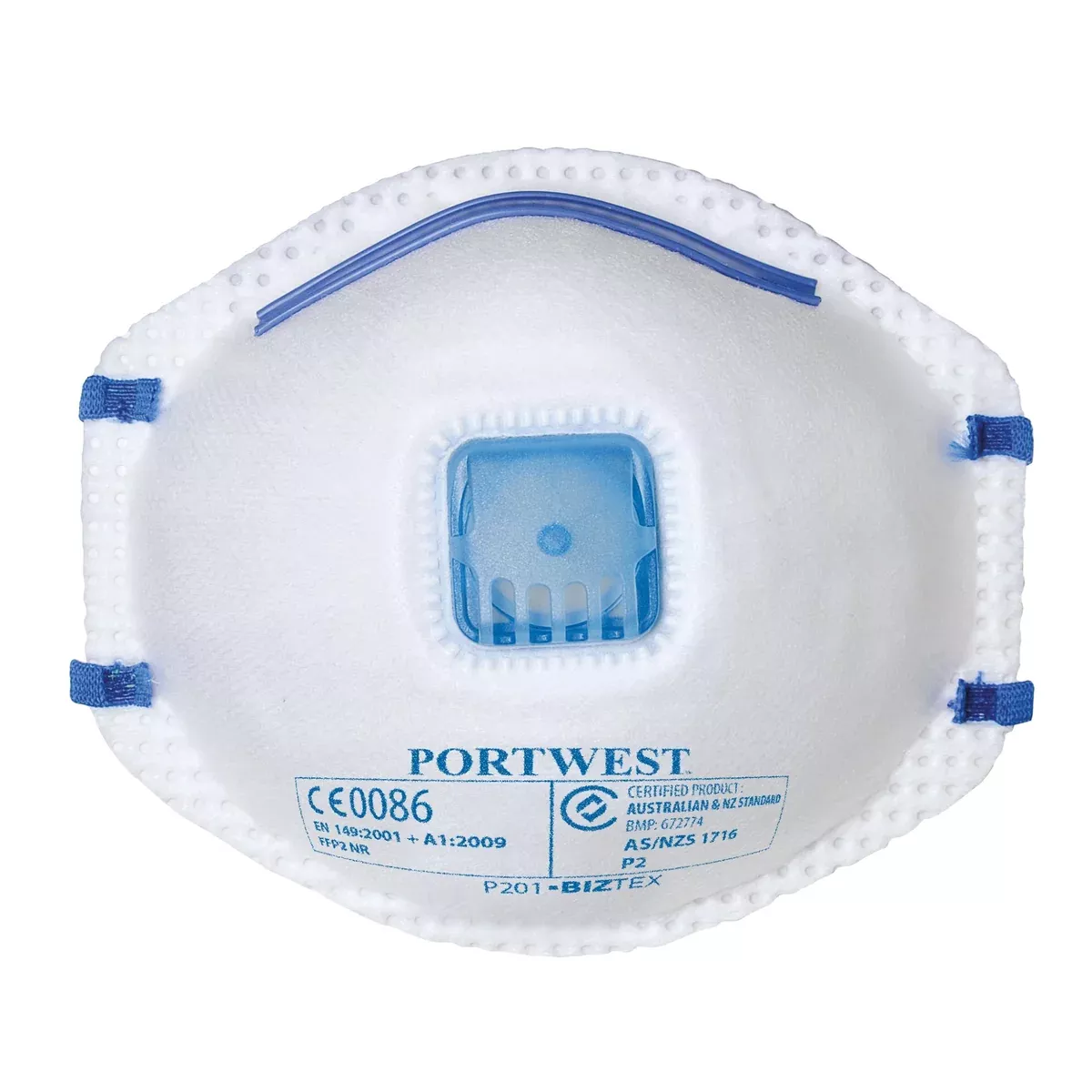 PORTWEST N95 Valved Face Mask 10 pcs Pack – White P201