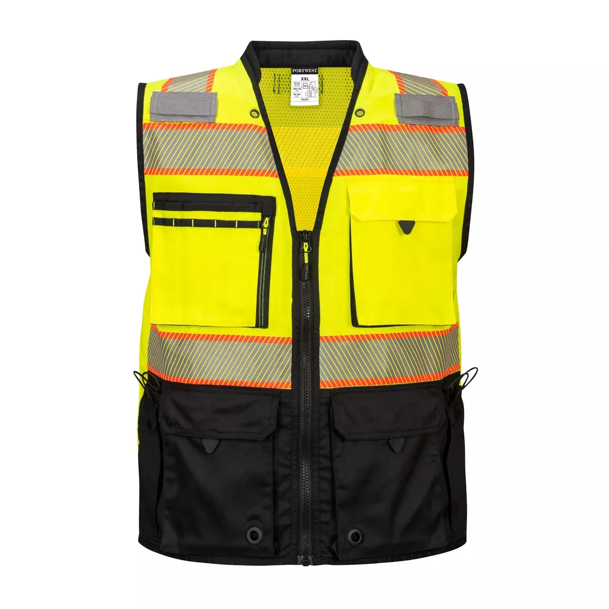 PORTWEST Premium High Visibility Surveyor Safety Vest - ANSI Class 2 - US375