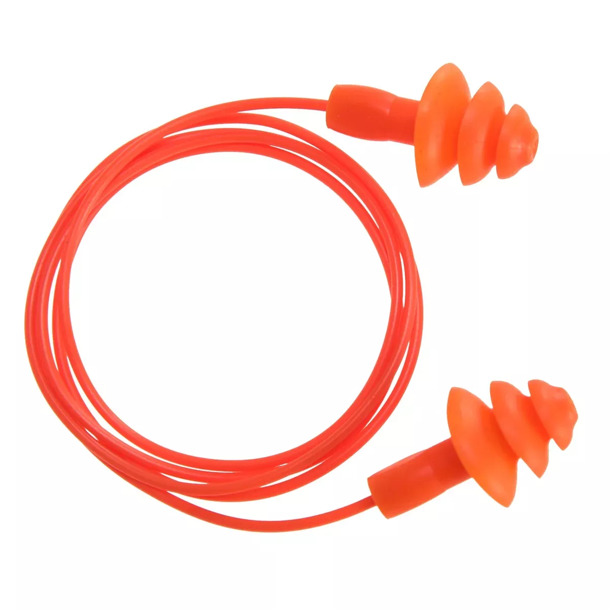 PORTWEST Reusable Corded TPR Ear Plugs 50pc Orange EP04