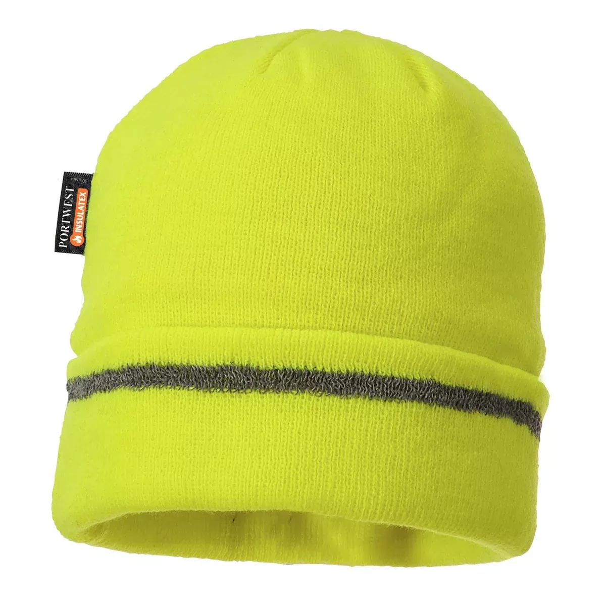 PORTWEST Thermal Knit Beanie Winter Hat With Reflective Trim - Insulatex Lining - B023