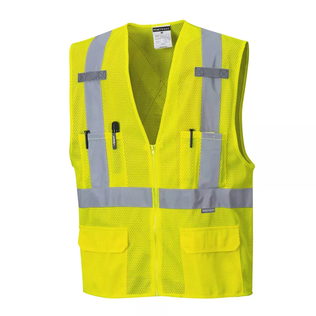 PORTWEST US370 Atlanta Hi Vis Mesh Safety Vest - ANSI Class 2