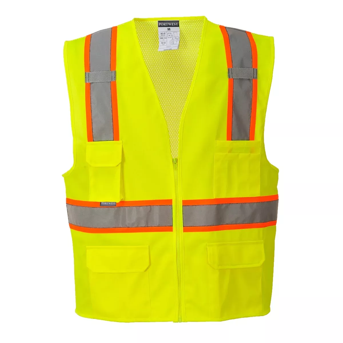 PORTWEST US372 Jackson Reflective Hi Vis Safety Vest - ANSI Class 2