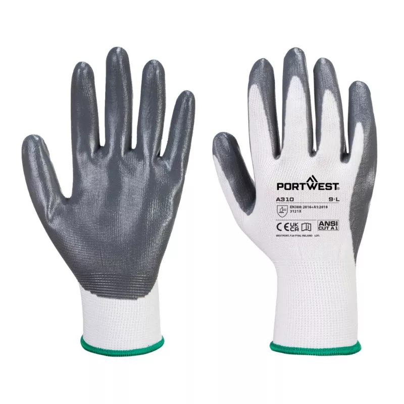 Portwest Vending Flexo Grip Glove (288 Pairs) – White/Gray – VB310
