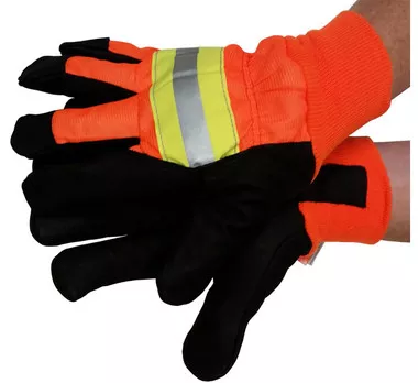 Premium Grain Pigskin Waterproof Driver Glove with Reflective Stripes (PAIR)-XL