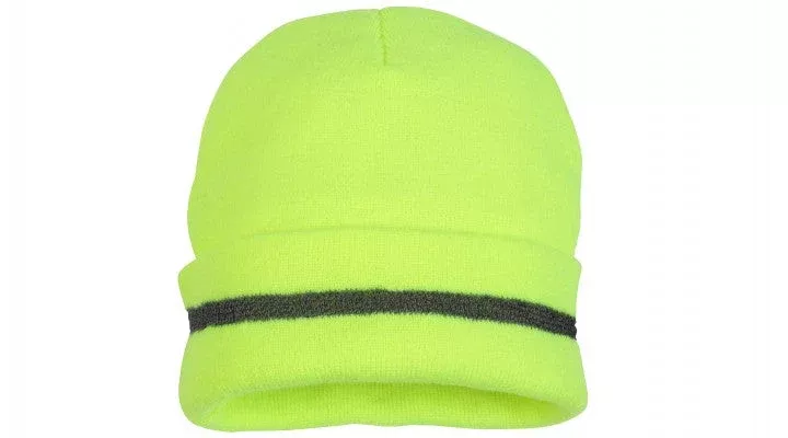 Pyramex RH1 Knit Cap Knit Cap With Reflective Strip – Yellow Work Wear