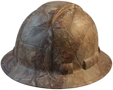 Pyramex Ridgeline Full Brim Style Hard Hat with Camouflage Pattern - 4 Point Suspensions