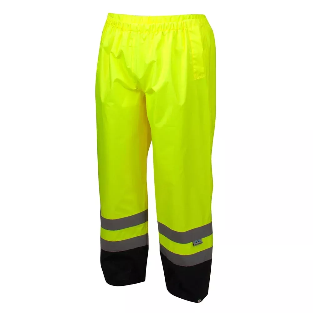 Pyramex RRWP31 Series PU/Poly Hi Vis Rain Pants with Elastic Waistband