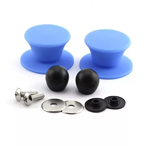 PZRT 2-Pack Universal Pot Lid Cover Knob,Anti-Heat Silicone 2.3 Inch