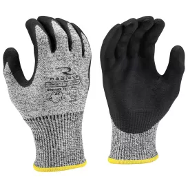 Radians RWG571 Cut Level A4 HPPE/Polyester Coated Work Gloves – Foam Nitrile Palm Dip