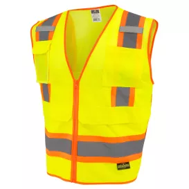 Radians SV69-2ZGM Type R Class 2 Two-Tone Surveyor Safety Vest - Yellow/Lime