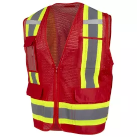 Radians SV6P Type O Class 1 Mesh Surveyor Safety Vest – Red