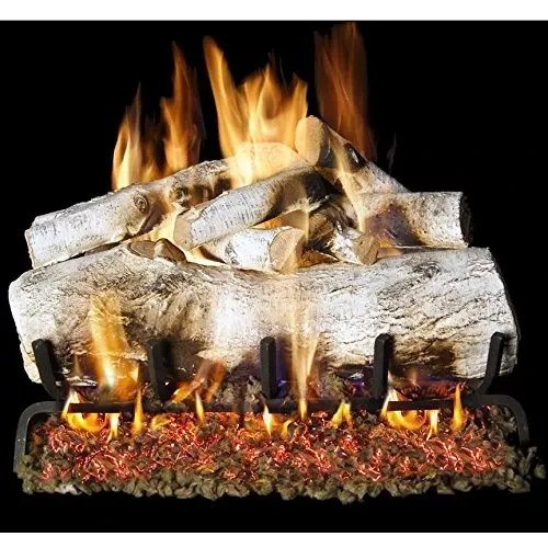 Real Fyre 30" Mountain Birch Log Set - MBW-30+G46-30-17P