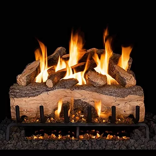 Real Fyre 30" Mountain Crest Split Oak Gas Log Set - MCS-30+G31-24/30-02P