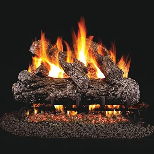 Real Fyre 30" Rustic Oak Gas Log Set - HR-30+G45-30P
