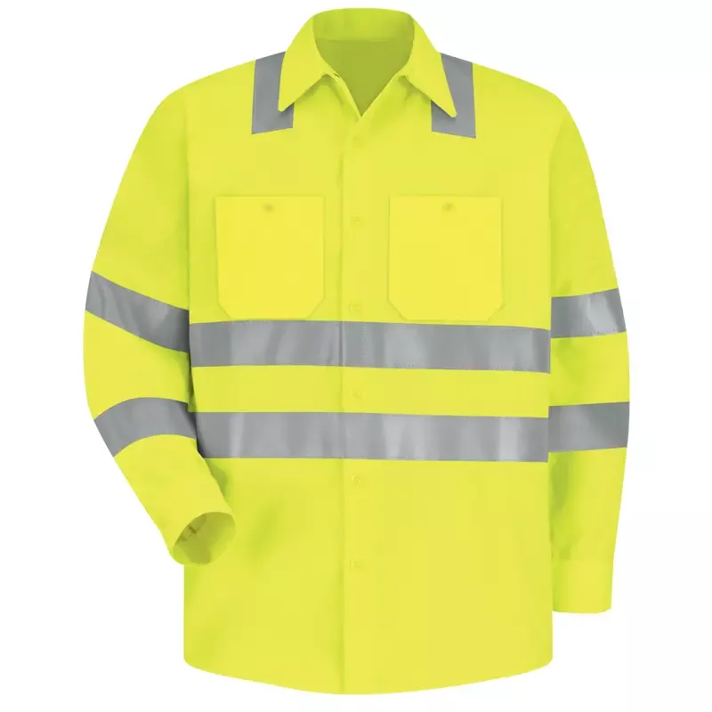 Red Kap High Visibility Long Sleeve Shirt - ANSI Class 3 Type R - SS14-HV-TRC3