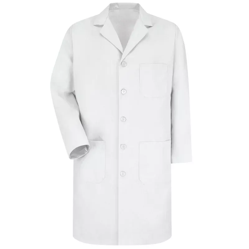 Red Kap Men’s Lined Collar Lab Coat with Five Closure Buttons – KP14