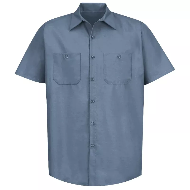 Red Kap Men’s Short Sleeve Industrial Work Shirt – Postman Blue – SP24