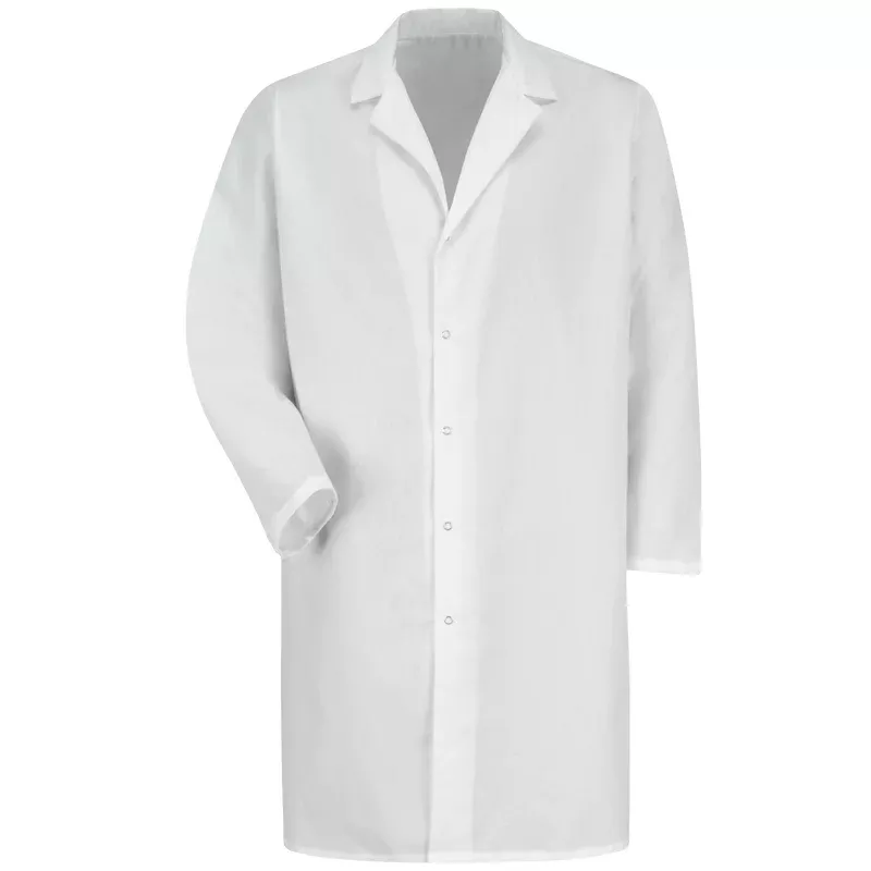 Red Kap Unisex Specialized Five-Gripper Lab Coat – White – KP38WH