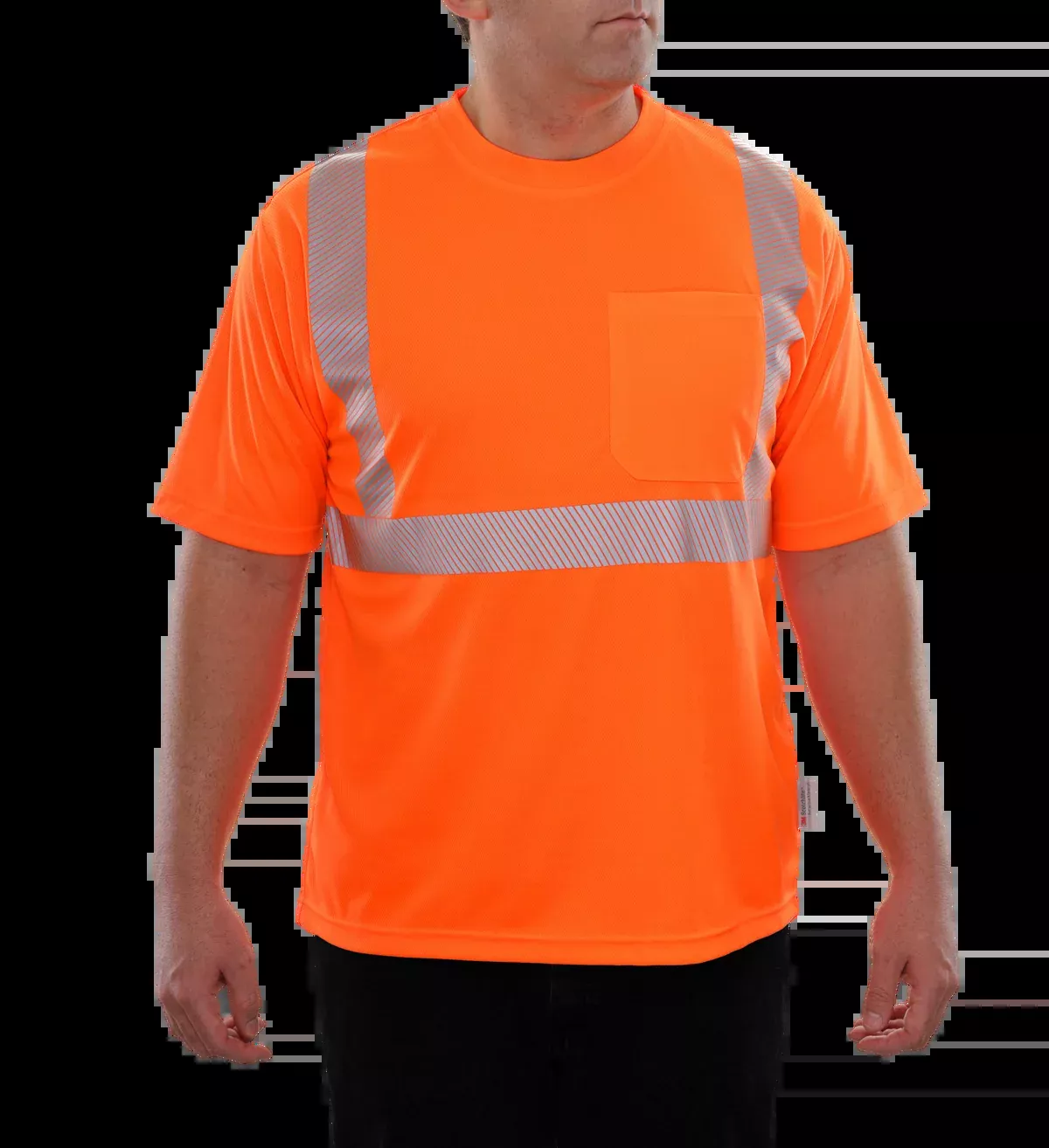 Reflective Apparel Safety Hi Vis Pocket Shirt Comfort TRIM ANSI Class 2 - 102CT