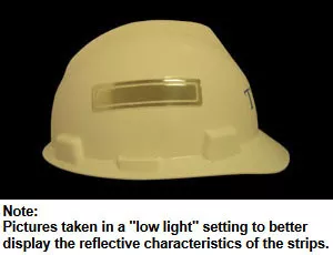 Reflective Strips for Hard Hat ~ SILVER